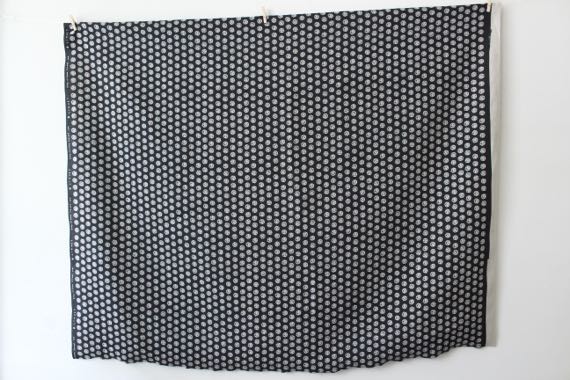 LINNETリネンプリント ローズドット<br />ブラック